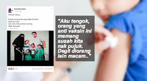 Malaysia mensasarkan memberi vaksin #covid19 kepada lebih 70% populasi negara. Orang Anti Vaksin Ni Memang Susah Nak Pujuk Jawapan Balas Untuk Bekas Penyanyi Nasyid Tentang Isu Vaksin