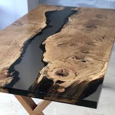 What are epoxy resin kitchen countertops. Resin River Dining Table Rooso Designs