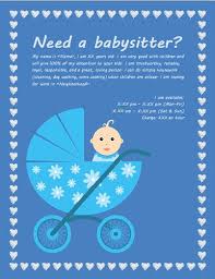 Free Babysitting Flyer Templates And Ideas Make Your Own Babysitting Flyers Babysitting Fun Babysitting