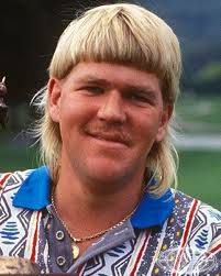 Mad Mullet Monday: John Daly Raise a beer or whatever your poison is for  this beauty. 🍺 #9WWOS #NRL