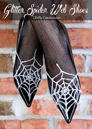 Glitter Spider Web Shoes Oh My Creative Halloween Shoes Halloween Costume Shoes Witch Halloween Costume Diy