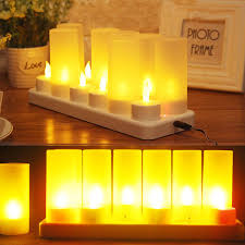 us 34 21 12pcs led rechargeable candle lamps flameless warm tea light decoration home decor from home and garden on banggood com candle lamps rechargeable candles candles