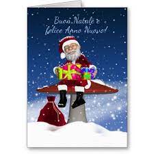 Purchase traditional, religious christmas cards in italian or english. Fun Italian Christmas Card With Santa Buon Natal Zazzle Com Happy Christmas Greetings Holiday Greeting Cards Christmas Greeting Card Messages