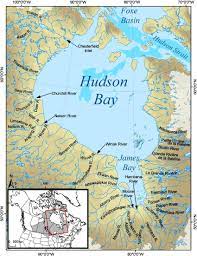 Map Of The Hudson Bay Basin Showing The Location Of Rivers With Outlets Download Scientific Diagram