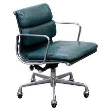 Over the years, the chair has been produced in other colors and shapes. Charles Eames For Herman Miller Green Leather Soft Pad Management Chair Signed Versatile Chairs Office Chair Design Eames Office Chair