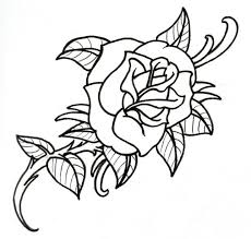 Traditional rose tattoos stock illustrations. Traditional Rose Tattoo Outlines Tattoo Designs Tattoo Designs Coloring Home