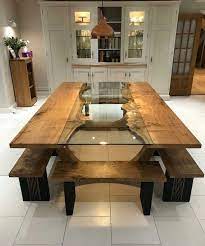 Bespoke Hardwood Dinning Table Oakwalnut Ash Maple Birch Etsy In 2021 House Interior Design Kitchen Interior Design Kitchen Rustic Wood Table Design