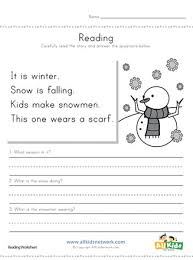Visit the reading worksheet section on our in our reading comprehension worksheet section you find varying grade levels of reading worksheets that also come with multiple choice, free. Winter Reading Comprehension Worksheet All Kids Network