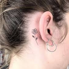 Behind the ear is one of the sexiest and most provocative area for a tattoo. Modern Image Ideas For Your Rose Tattoo Behind The Ear Body Tattoo Art