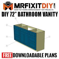 Lots of people build rustic vanities themselves. Diy 72 Bathroom Vanity Cabinet Free Downloadable Plans Mr Fix It Diy