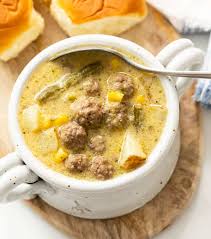 I first tasted this soup when a friend served it to our family one day after church. Hamburger Soup The Cozy Cook