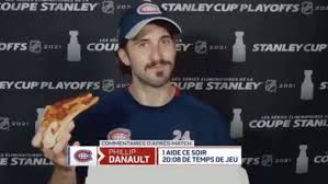 After montreal swept winnipeg in the second round of the nhl playoffs, danault pulled out a few slices to celebrate during his post game press conference. Phillip Danault Seriously Brought An Entire Pizza Into His Post Game Presser Article Bardown