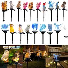 2x solar power led pillar globe garden ornament resin outdoor light sphere ball for sale online | ebay. Solar Power Led Animals Lawn Light Rgb Color Changing Outdoor Garden Decor Lamp Solar Lamp Solarlamp S Lawn Lights Solar Lamp Outdoor Gardens Landscaping