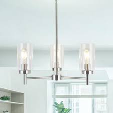 Contemporary Chandeliers 3 Light Pendant Light Brushed Nickel Ceiling Light Dining Room Chandelier Kitchen Chandelier Light Fixture Bedroom Vinluz Lighting