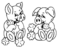 Color the pictures online or print them to color them with your paints or crayons. Two Cute Pigs Coloring Page Online Coloring Pages
