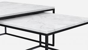 Features tapered table legs and an espresso table frame. Square Marble Coffee Table Set Bianco Carrara White Aime Te