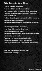 Wild Geese By Mary Oliver By Alison Cassidy Wild Geese By Mary Oliver Poem