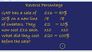 Reverse Percentages Youtube