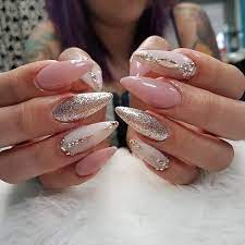 Nail Art Designs 2017 Summer Stiletto Pink Acrylic Gel Polish Rhinestones Jewels Gems Best Nail Art Designs Glitter Gel Nails Nail Art Designs