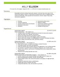 Professional Construction Worker Resume Examples Construction Livecareer