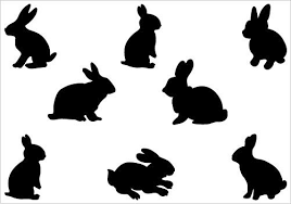 Rabbit Silhouette Clip Art Pack Rabbit Silhouette Silhouette Clip Art Bunny Silhouette