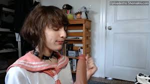 Hootie Hoo Femboy Schoolgirl Gives A Blowjob To His Toy
