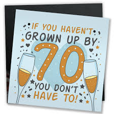 You've known your friends for decades, you've watched all the classic movies, and you've eaten the same foods thousands of times. Funny 70th Birthday Card 70th Birthday Presents For Women Men