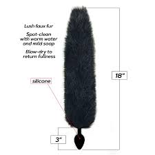 Amazon.com: Sex Toy Couples kit of Foxy, Soft Fluffy Black Fur Fox Tail  with Silicone Butt Plug for Anal Play, Foreplay or Role-Play! and Icon  Brands Vibrating Pussy Stroker Megan Sage :