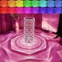 IMQSQIK Crystal Table Lamp,RGB Rose Diamond Touch Lamps ，Color ...