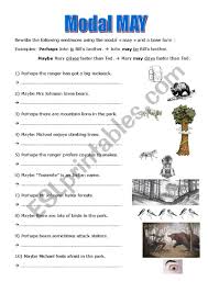It may cost maybe 200 dollars. Modal May Esl Worksheet By Armel
