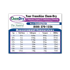 Increase your kitchen efficiency and convenience. Chem Dry Kitchen Conversion Magnets