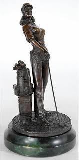 The pieces are covered in a patina so that the statue can withstand all. 10 Golf Sculpture Ideas Sculpture Statue Golf