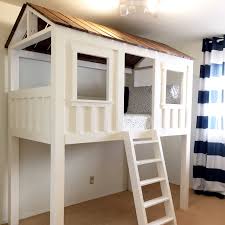 Build your own diy loft bed for only $75! Ana White Loft Cabin Bed Diy Projects Diy Loft Bed Loft Bed Plans Kids Loft Beds