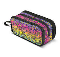 Amazon.com: Estuche para lápices de gran capacidad para niñas y niños,  diseño de rayas de arcoíris, estampado de leopardo, bolsa para lápices de  piel ...