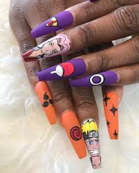 Nephy On Instagram Naruto Sakura Haruno Atlnailtech Atlblacknailtech Blacknailtech Nailsofinsta Nails Design With Rhinestones Anime Nails Naruto Nails