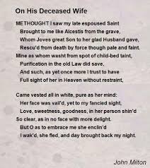 Wife Death Poems