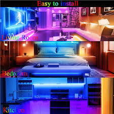 Led strip lights design ideas bedroom. Buy Qzyl 75ft Led Lights For Bedroom Rgb Led Strip Lights For Living Room Party Decor With Dimmable Lighting Bright Adjustable Colors And 8 Lighting Modes Adhesive Backing Online In Turkey B08yqmqtqj