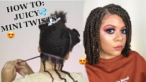 Keep your hair off your face while staying casual with this quick and comfortable. How To Do Mini Twists On Natural Hair As A Protective Style No Added Hair Needed Detailed Youtube