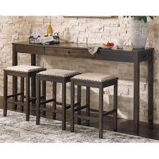 Baby jogger city bistro high chair. Signature Design By Ashley Rokane Brown Rectangular 4 Piece Dining Room Counter Height Table Set Walmart Com Walmart Com