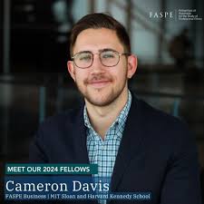 MeetOurFellows Cameron Davis is a dual-degree student pursuing an MBA at  MIT Sloan (@mitsloan) and a Masters of Public Policy at the Harvard Kennedy  School (@harvardkennedyschool), and passionate about helping business and