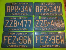 6 Vintage New Jersey License Plates Lot 4 99 Priority Shipping License Plate New Jersey Plates