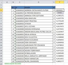Suatu pabrik menggunakan 4 mesin untuk memproduksi sejenis barang. Jitu Cara Saya Mengacak Data Yang Telah Terurut Pada Ms Excel Praktis Dan Singkat
