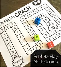 Print And Play Math Games Susan Jones Kindergarten Math Games Play Math Printable Math Games