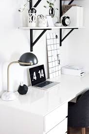 Bedroom Black And White Home Decor Monochrome Workspace Homey Oh My White Room Decor Home Office Design White Home Decor