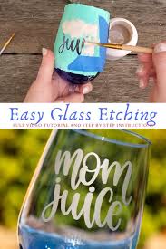 Cricut Glass Etching How To Easily Etch Glass With Armour Etch Video Video Glass Etching Projects Glass Etching Diy Cricut Projects Beginner