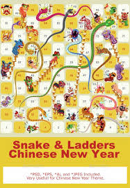 Snake And Ladder Board Game Chinese New Year Snakes And Ladders Ladders Game Board Games