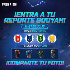 Yesterday at 10:09 am ·. Free Fire Latam No Twitter Comparte Tu Reporte Booyah Entra A Free Fire Abre Tu Reporte Booyah Y Obten 1 Token Elemental Que Podras Cambiarlo Por Premios No Olvides Compartirnos Que