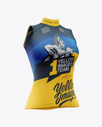 Download Women S Cycling Wind Vest In Apparel Mockups On Yellow Images Object Mockups