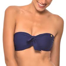 Maillot de bain 1 pièce, 2 pièces, bikinis, culotte haute, haut de maillot push, avec ou sans coque, avec ou sans armatures, bandeau, triangle, bas de maillot shorty, tanga, culotte. Haut De Maillot De Bain Bandeau Bleu Banana Moon Lemon Curve
