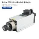 HQD 3.5kw ER25 Spindle Motor 220V 380V Square Air Cooled Spindle ...